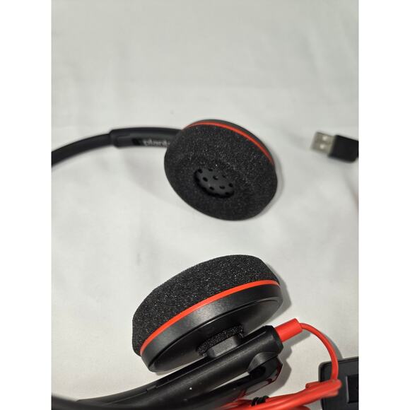 POLY POLYCOM BLACKWIRE 3200 SERIES USB DUAL HEADSET, MIC, VOLUME & MUTE CONTROLS - Picture 3 of 6